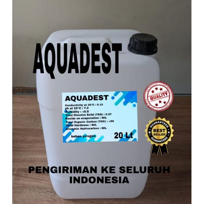 Limited Aquadest Aquades / Distilled Water / Air Suling Ukuran 20 Liter
