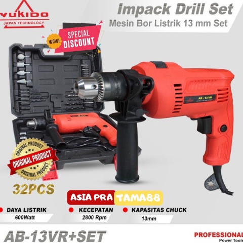 MENARIK|| BOR 10 MM 13 MM (full tembaga) TERLARIS BOR BOLAK BALIK SET KOPER  Kairos kusuka RYU bor Y