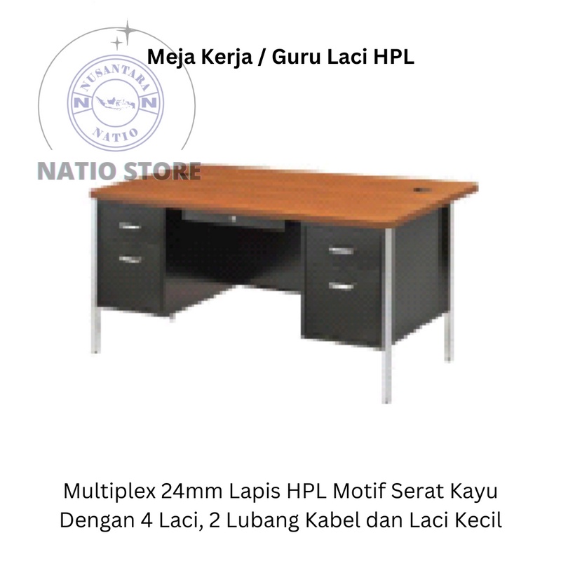 

Meja Kerja / Meja Guru Sekolah & Universitas Multiplex 24mm HPL