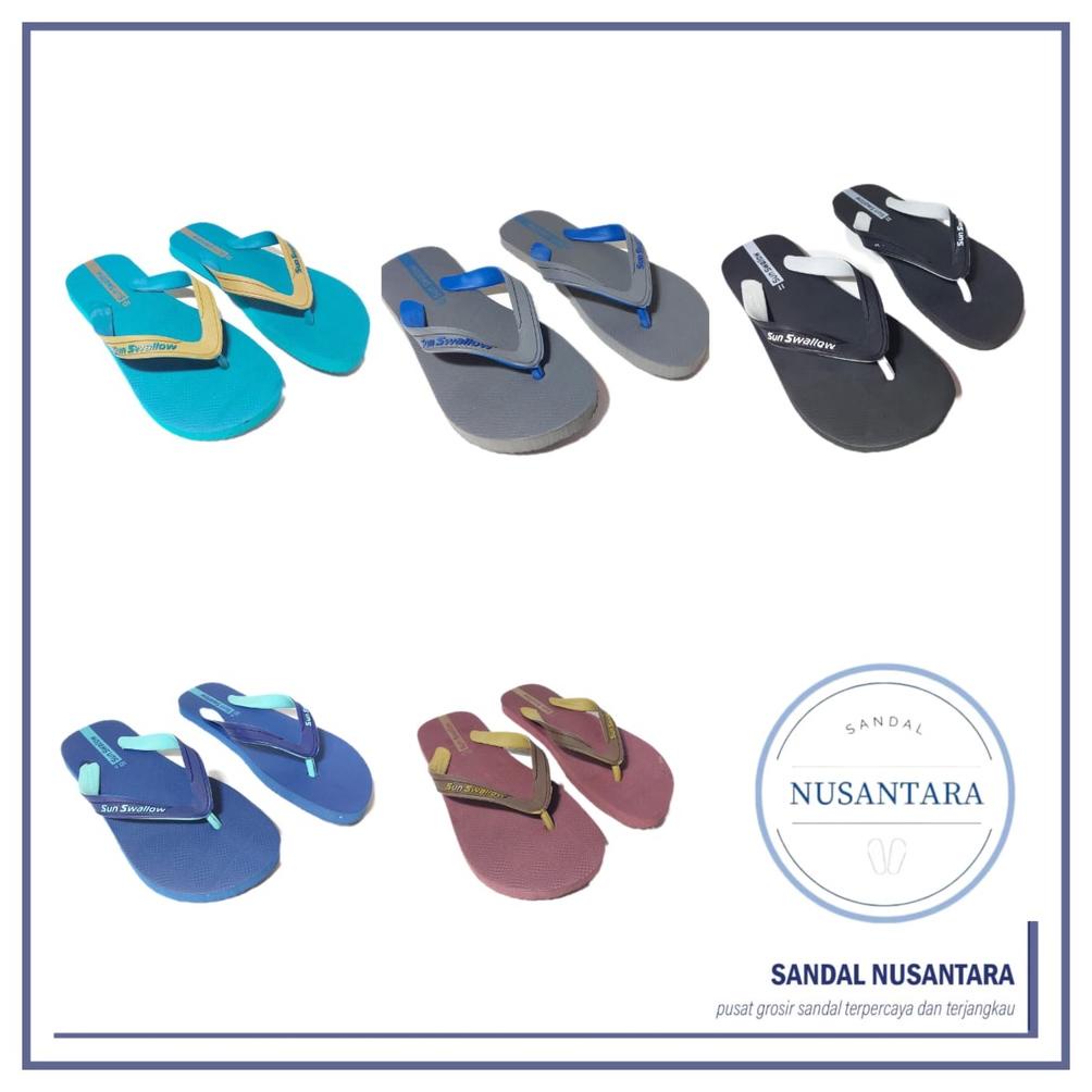 New Sandal Jepit Sun Swallow Urban Pria Laki-Laki Karet Tebal Anti Licin
