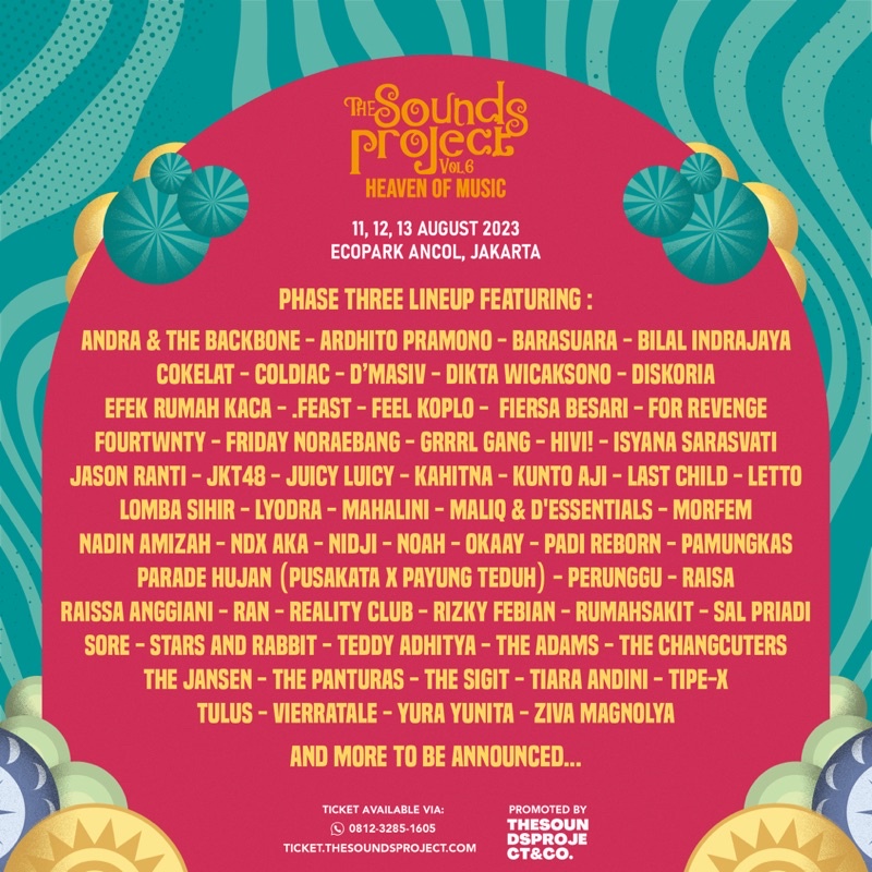 TIKET 3 DAYS PASS THE SOUND PROJECT VOL. 6