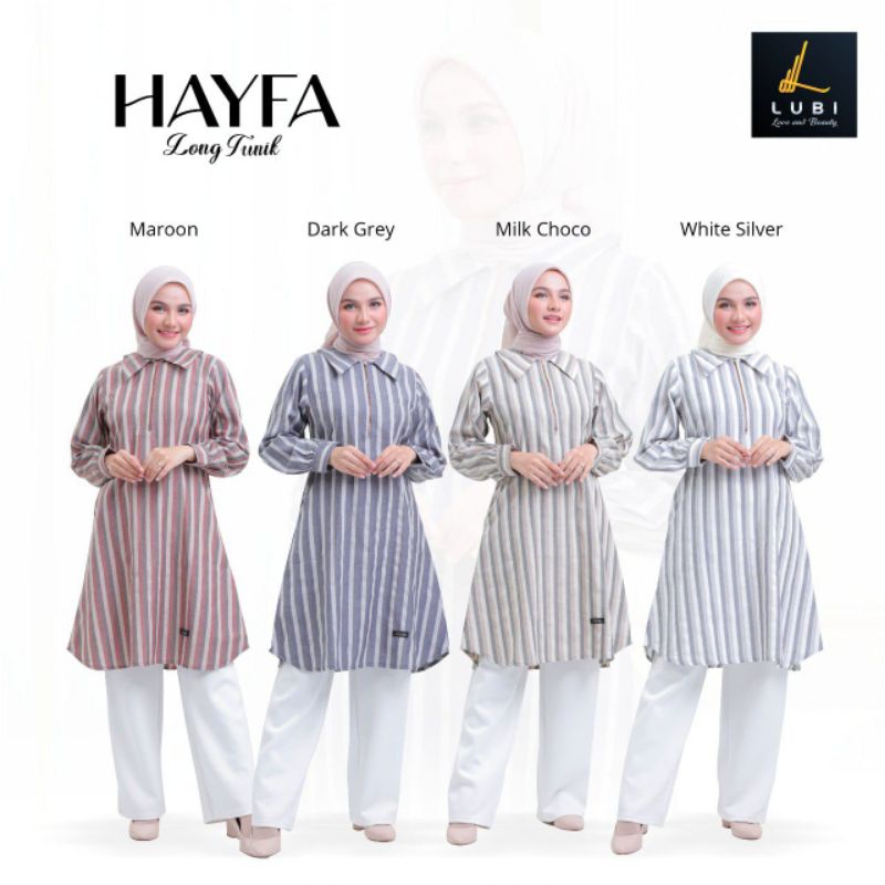 Lubi Hayfa Long Tunik Lubi Tunik Hayfa Tunik Motif Tunik Terbaru