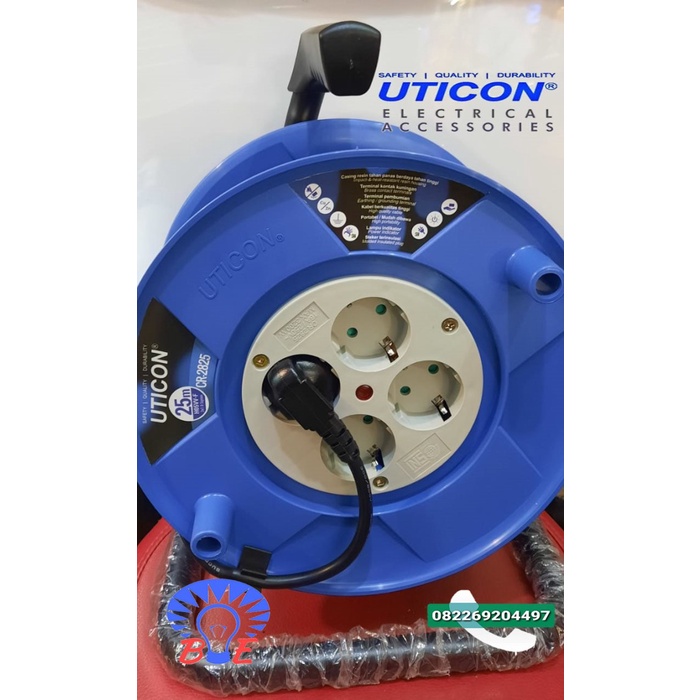 Terlaris Kabel Roll 25M Uticon / Kabel Gulung 25 Meter Cr2825