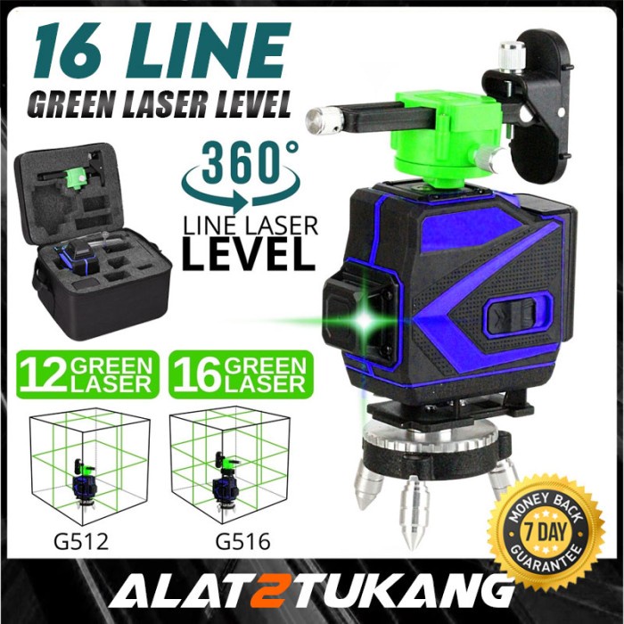 Terlaris Dimention 12 16 Line 3D 4D Laser Level Self Leveling Waterpass Laser + Remote