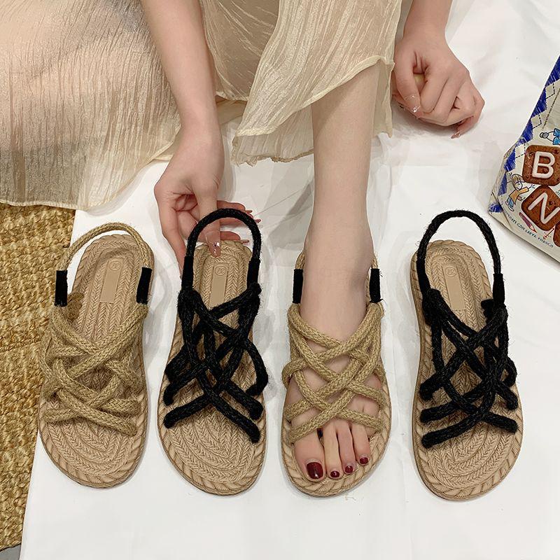 Peri peri tali rami ukuran besar angin dengan rok memakai sandal sandal pakaian luar wanita 2023 san