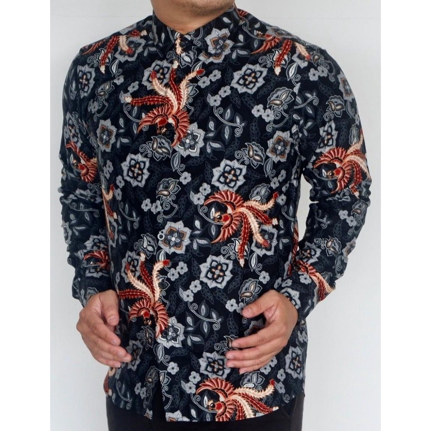 Baju Batik Pria Slimfit Kemeja Lengan Panjang Hem Slim Fit LBL 2099