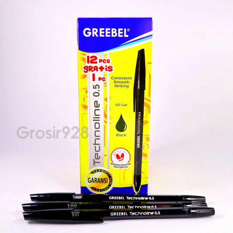 

[KODE 9LB7E] (Per 12+1) Pen Greebel Technoline 0.5 mm / Pulpen / Pen Semi Gel (12 GRATIS 1)