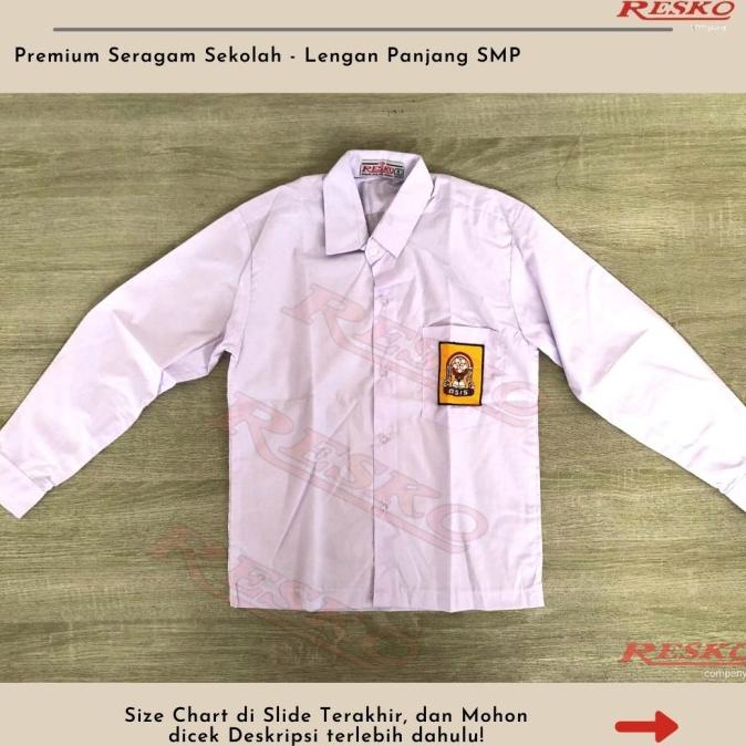 Baju Lengan Panjang Atasan Smp - Seragam Sekolah Resko