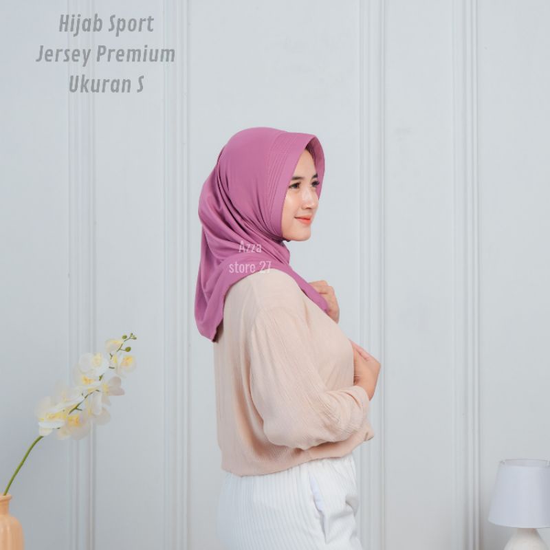 Hijab Daily sport instan bergo size S Jersey premium