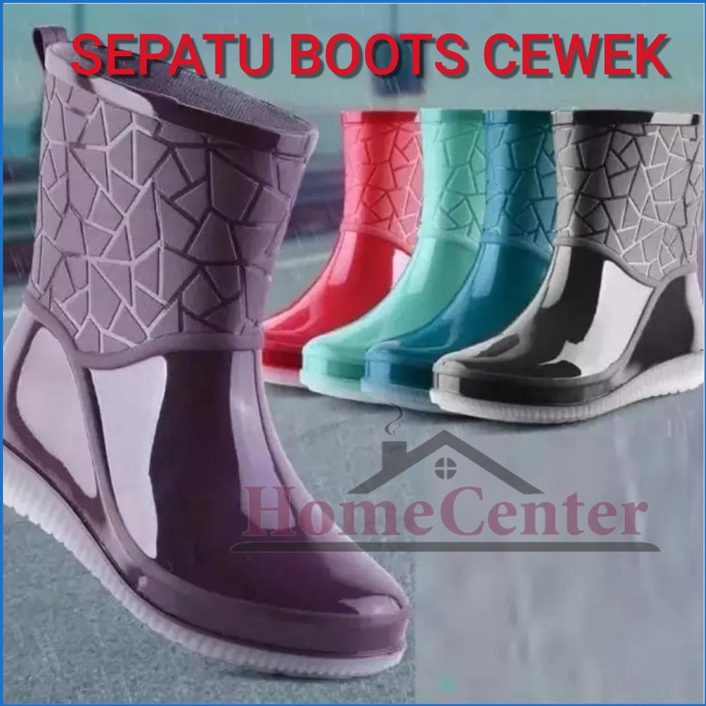 7.7 Cod Sepatu Boot Wanita Cewek Dewasa Karet Lentur Import Panjang 33 Cm Bukan Ap Boot Apd Medis Pe