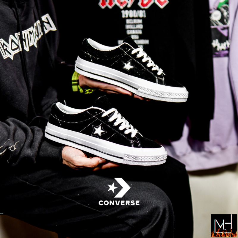 Converse One star Ox Black White suede  Original 100%