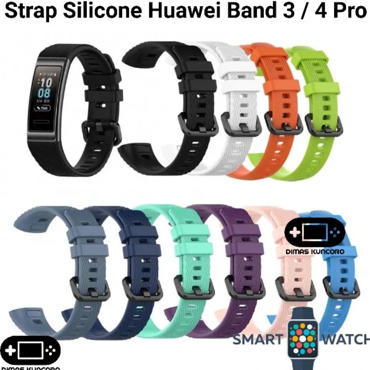 Grosir Strap Silicone Huawei Band 3 / 4 Pro Silikon Tali Jam Tangan Rubber Smartwatch 8FF