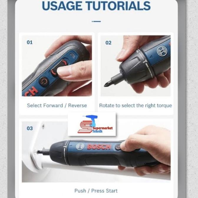 Cordless Srewdriver Bosch Go 3,6 v Gen 2 Baterai Bosch Go