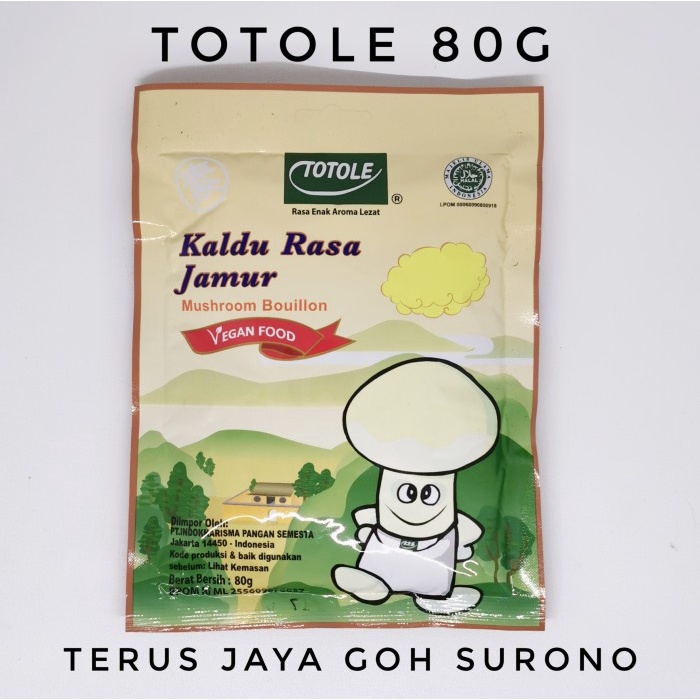 

Kaldu Jamur Totole Granulated Mushroom Ukuran 80g