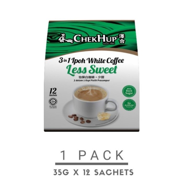 

Chek hup less sugar ipoh white coffee/ kopi less sugar checkhup 12 sch