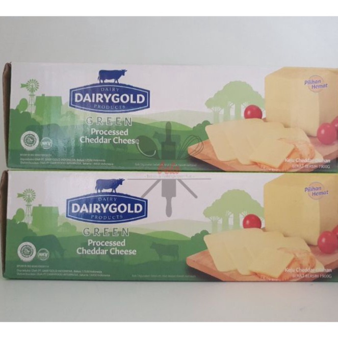 

DairyGold Green Processed Cheddar Cheese / Keju Cheddar Parut 1,9 Kg
