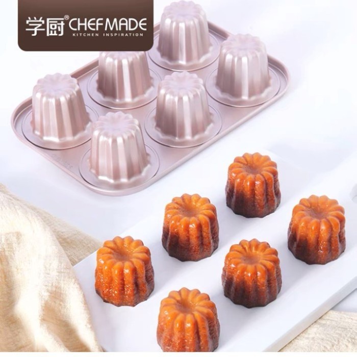 

Chefmade WK9864 - 6cup Loyang Cannele Pan Non Stick