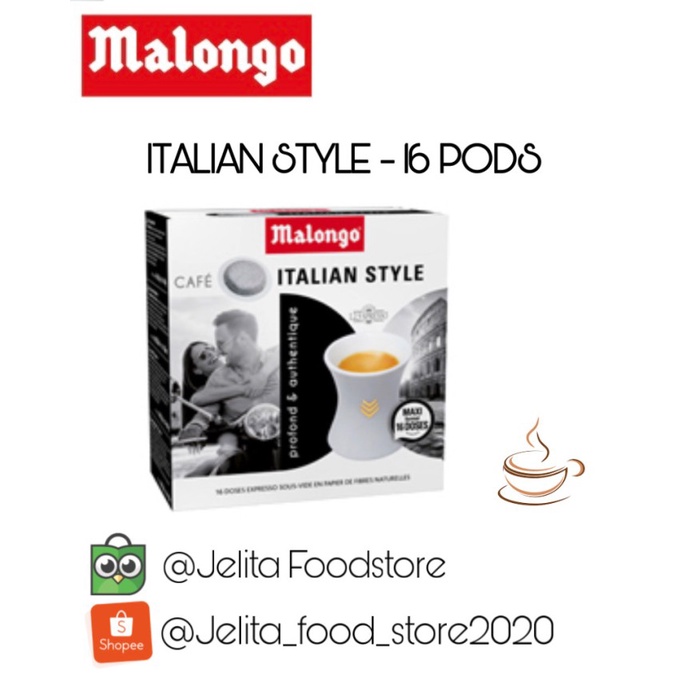Malongo Coffee pods Italian Style 16pcs - kopi pods