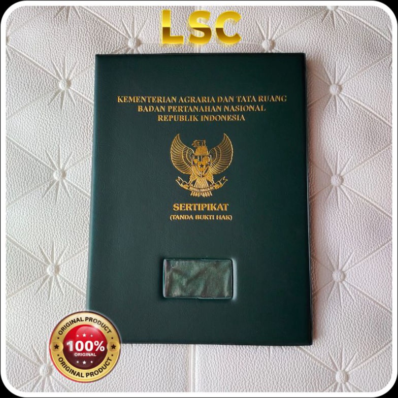 

L0PID Map Sampul Sertipikat Tanah BPN Hard Cover Emboss Foil map sampul sertifikat emsvc