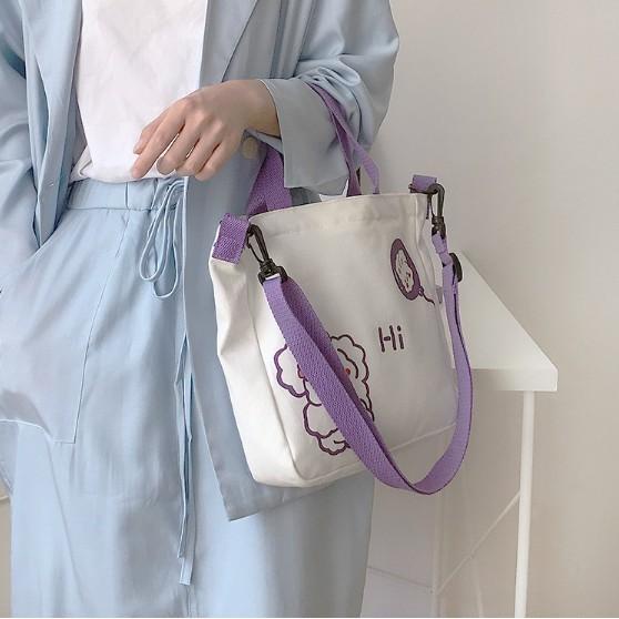 Cps Tas Kanvas Selempang Cute Motif Boneka