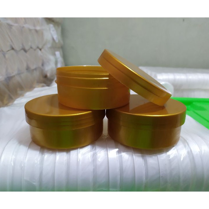 Model Terkini➽ pot Lulur 250 gr,/ pot Lulur 200 gr gold gold ( paket 25 pcs) 1kg I85 ↔