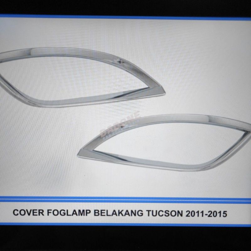 ring reflektor bumper belakang mobil tucson 2011 2012 2013 2014 2015 chrome crome tempel