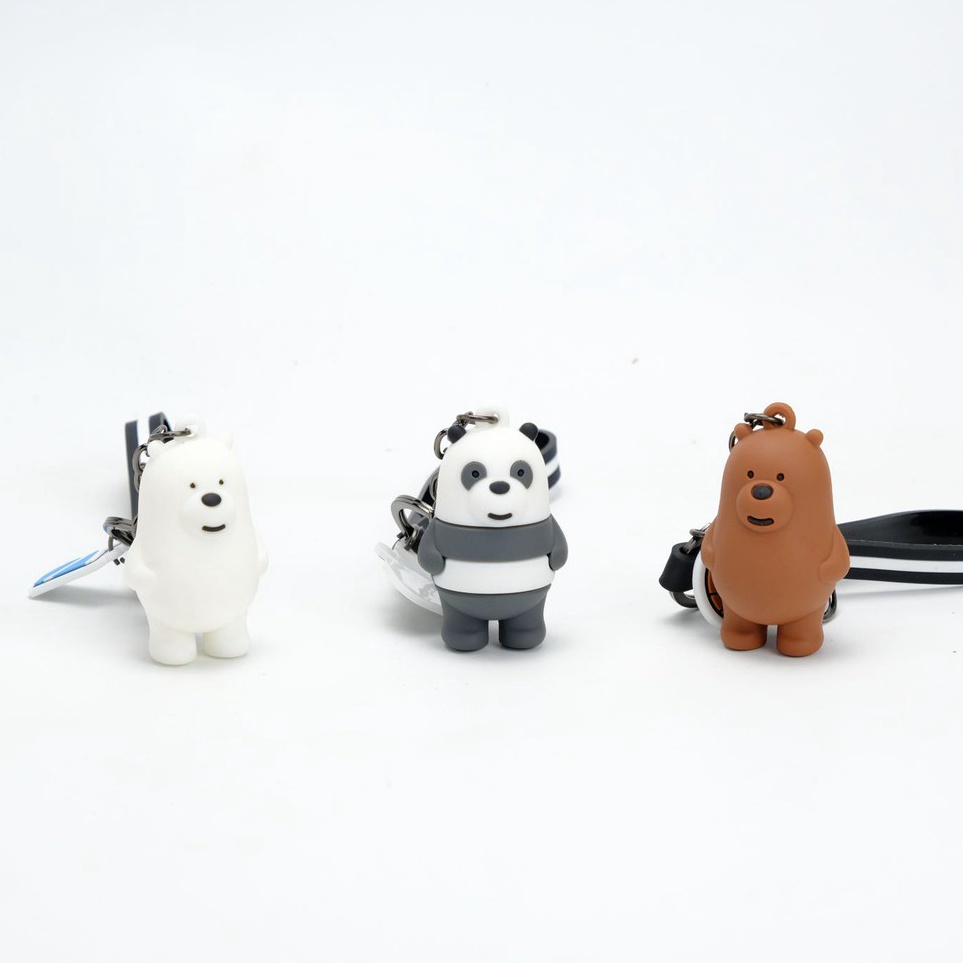 [MWK.15Jn23н] Gantungan Kunci WBB we bare bear Keychain Tas Beruang Panda - grizzly panda ice bear