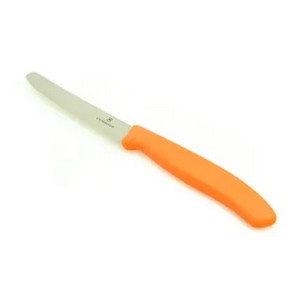 Victorinox 11 Cm Pisau Paring Gerigi - Orange Pisau Dapur