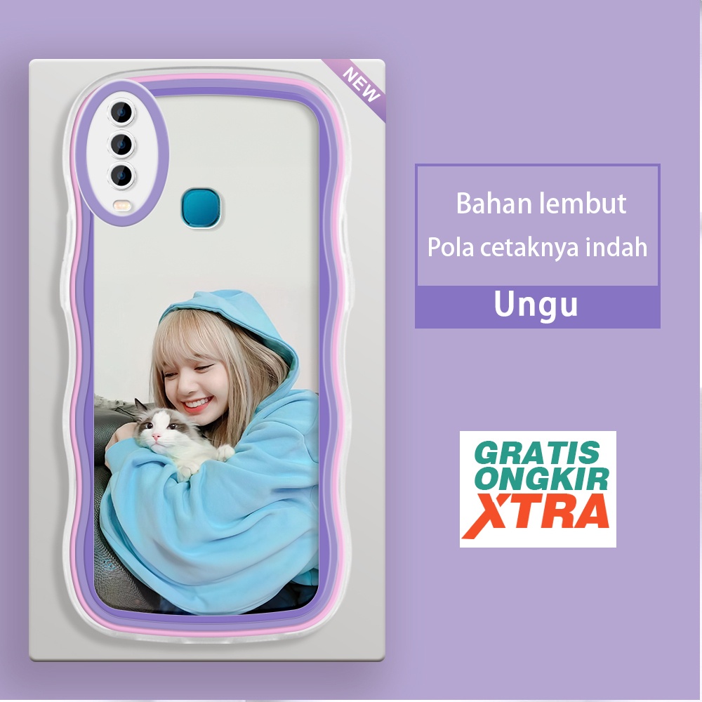 Mulia Vivo Y01 Y01A Y12 Y17 Y12A Y12S Y16 Y35 5G Y15A Y15C Y15S Y15 Casing Ponsel Pola lisa blackPin