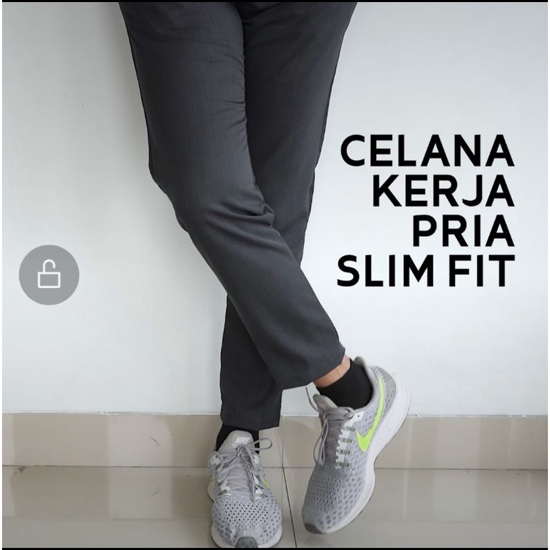 KUALITAS TERJAMIN!! Celana Formal Pria Panjang Slimfit Kantor Kerja Bahan