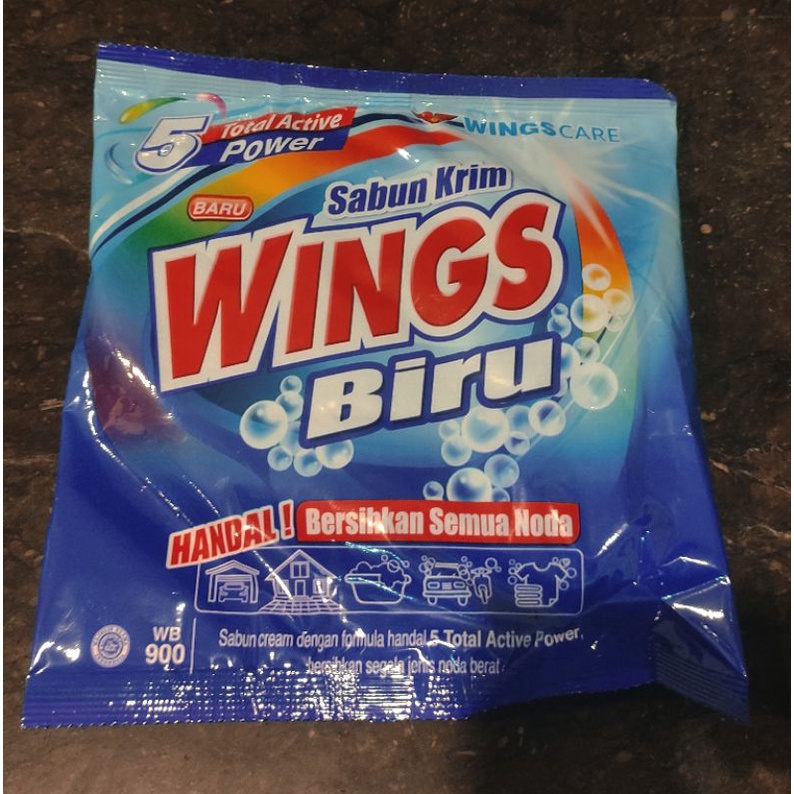 Sabun krim Wings biru 900 wb