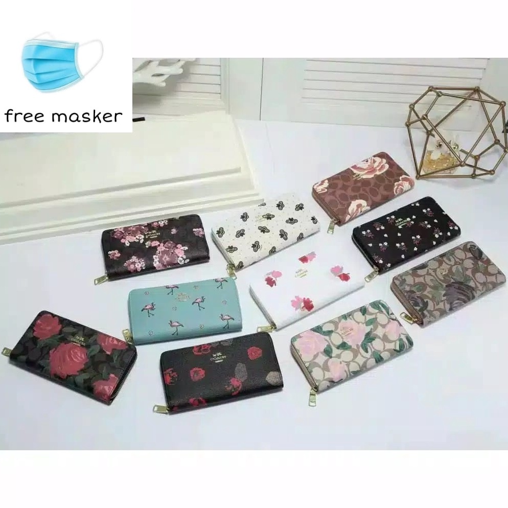 hnok -12 Dompet coach dompet panjang wanita Import Variatif High Quality#196 958)