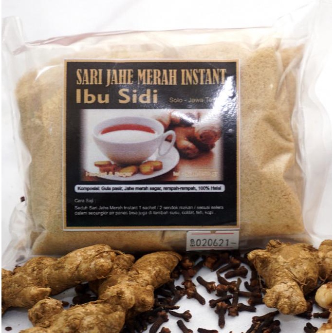 

Sari Jahe Merah Instant Sachet Ibu Sidi Minuman Herbal Khas Solo