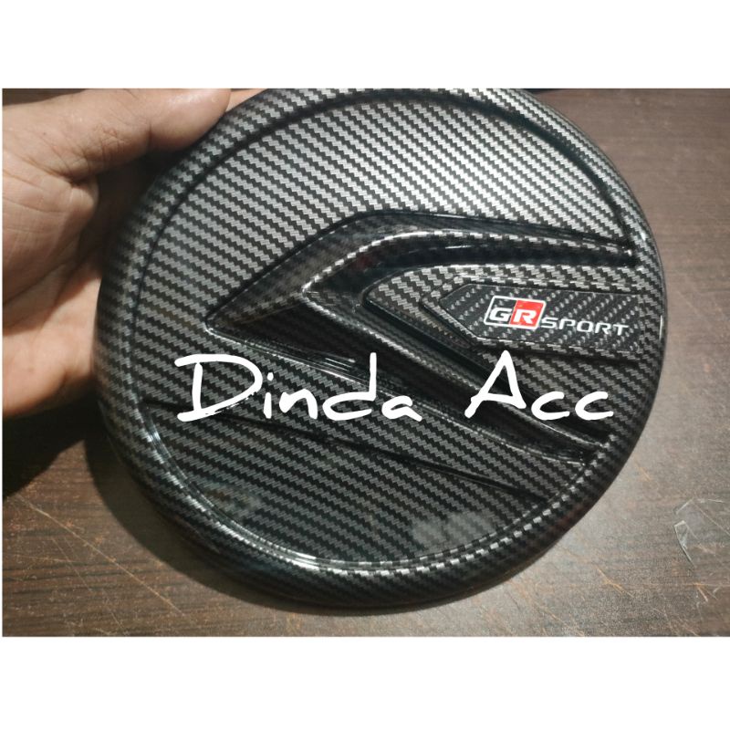 Tank Cover Variasi Tutup Bensin Mobil All New Agya Ayla 2023 up GR SPORT Motif Carbon