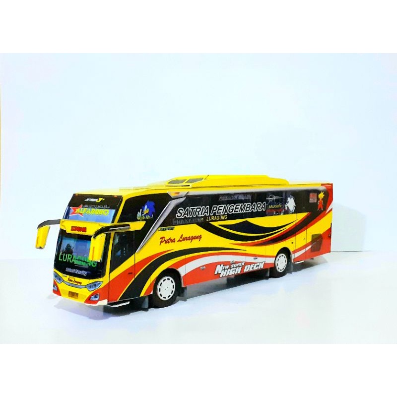 Miniatur Papercraft Bus Putra Luragung SATRIA PENGEMBARA