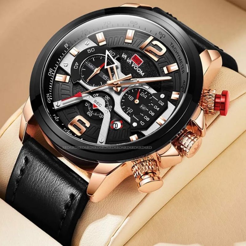 VKS SALE! Jam Tangan Vavavoom Kulit Pria Kasual Terlaris New Bisa COD