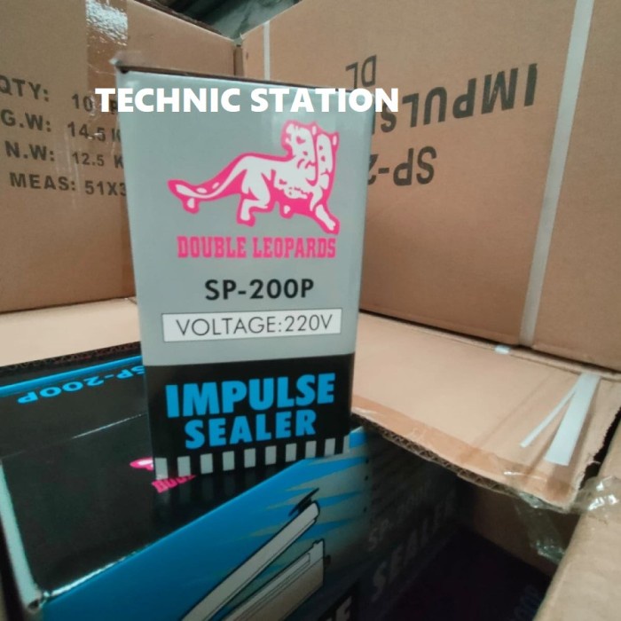 Impulse Sealer Hand Sealer Double Leopard Sp-200P 20Cm
