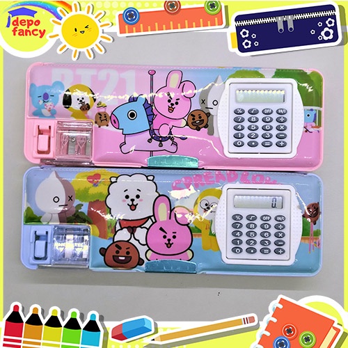 

KOTAK PENSIL TUTUP MAGNET 2 SISI + RAUTAN LPY66-2 BT21 / TEMPAT PENSIL / TEPAK PENSIL / PENCIL CASE