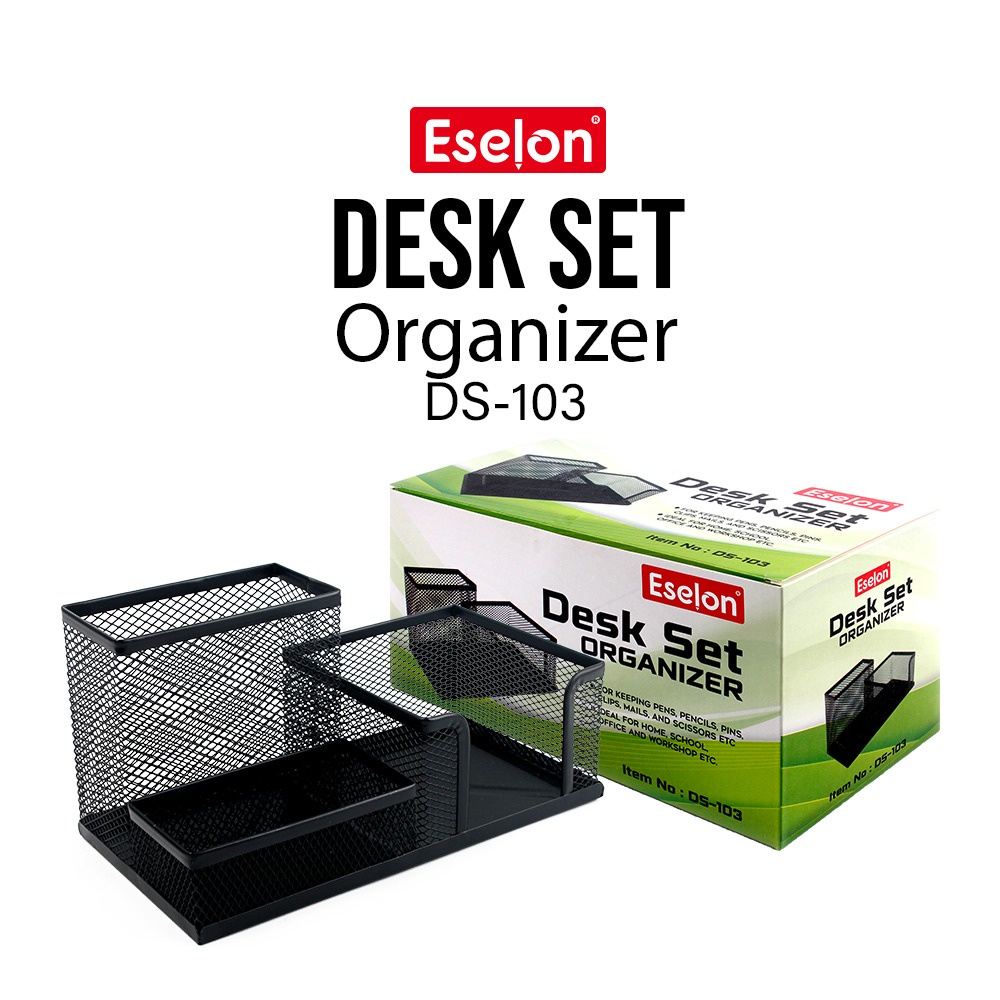 

DESK JARING BESI ORGANIZER 9058 / DESK SET / RAK ALAT TULIS