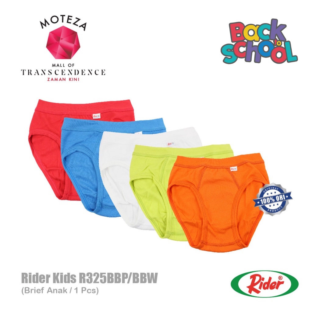 ISI 3 pcs - Celana Dalam Brief Boys Anak Laki Katun - RIDER R 325 BB