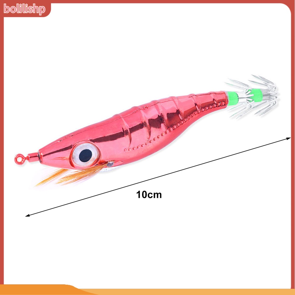 [Bolilishp] 10cm Umpan Udang 3D Simulasi Fisheye Simulasi Electroplated Tajam Kait Angling Glow-in-the-dark Gurita Umpan Memancing Luar Ruangan