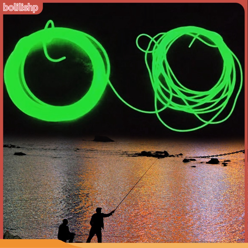 [Bolilishp] 2m Memancing Tabung Bercahaya Fleksibel Tahan Aus Glow in Dark Anti Simpul Multi use Fishing Green/Pink Night Fishing Lembut Silicone Tube Aksesoris Memancing