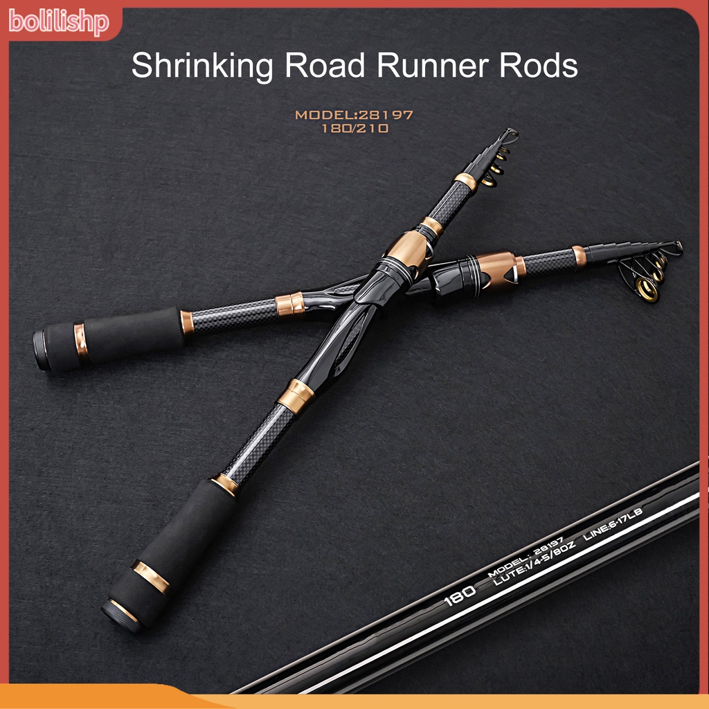 [Bolilishp] leo Lure Rod Telescopic Kokoh Memancing Outdoor Ultra Ringan Karbon Portable Marine Fishing Rod Alat Pancing