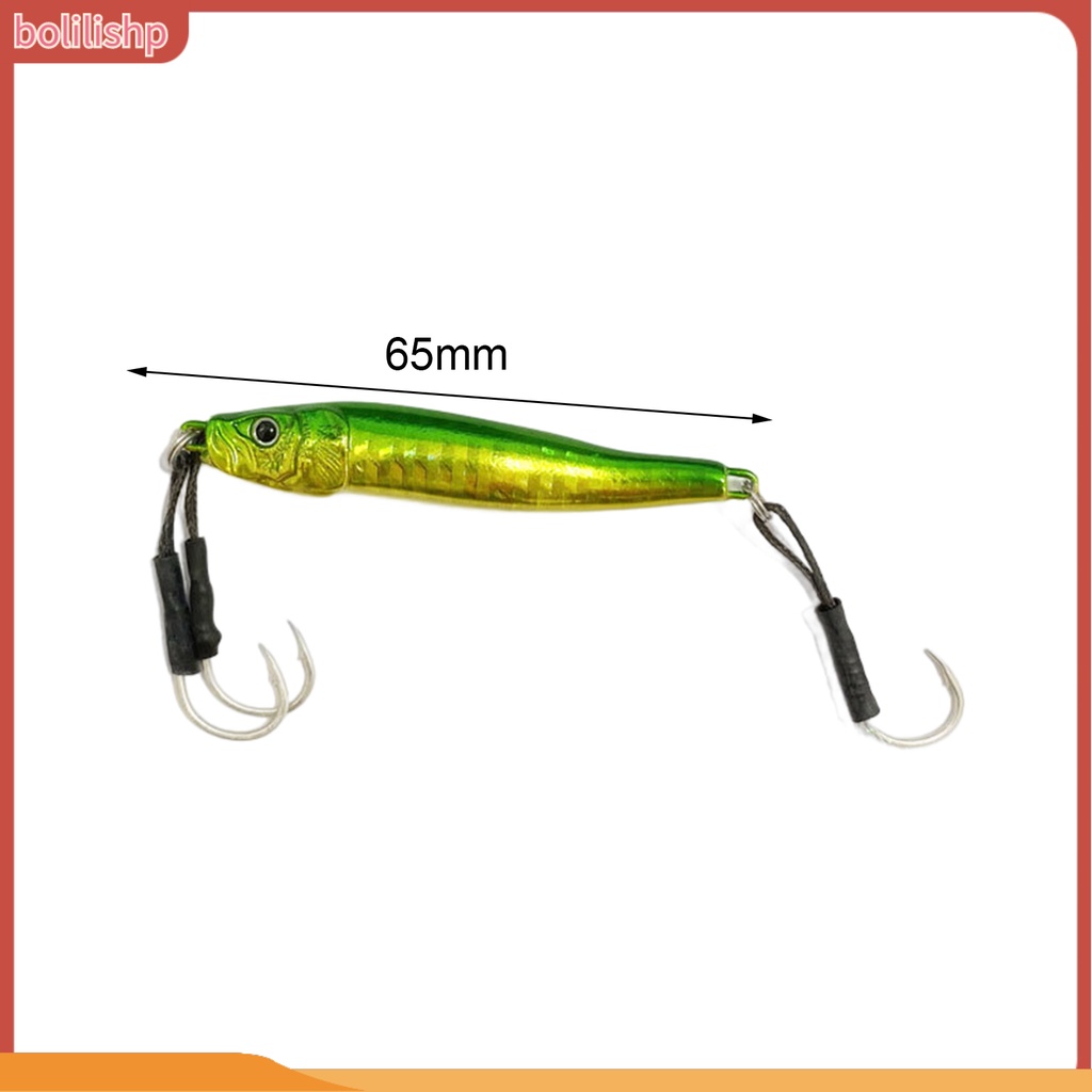 [Bolilishp] 40g/65mm Umpan Pancing Berbentuk S Simulasi Kait Ganda Lapisan Reflektif 3D Fisheyes Panjang Pengecoran Buatan Jigging Umpan Peralatan Memancing