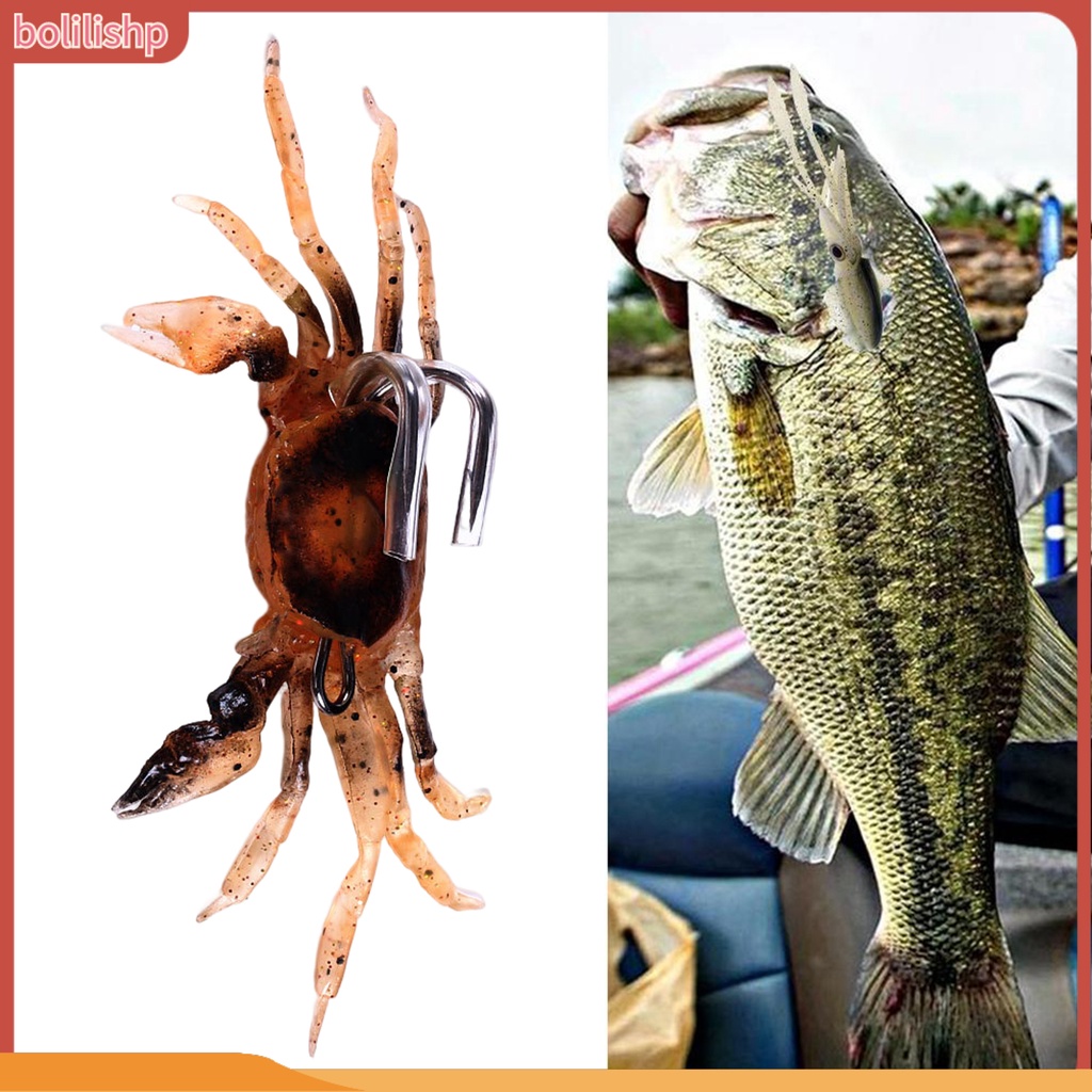 [Bolilishp] 8cm/19g 10cm/30g Kepiting Umpan Lembut Tajam Kait Simulasi Air Tawar Jig Kepala Umpan Memancing Tackle Profesional Es Memancing Umpan Tenggelam Lembut Umpan Perlengkapan Memancing