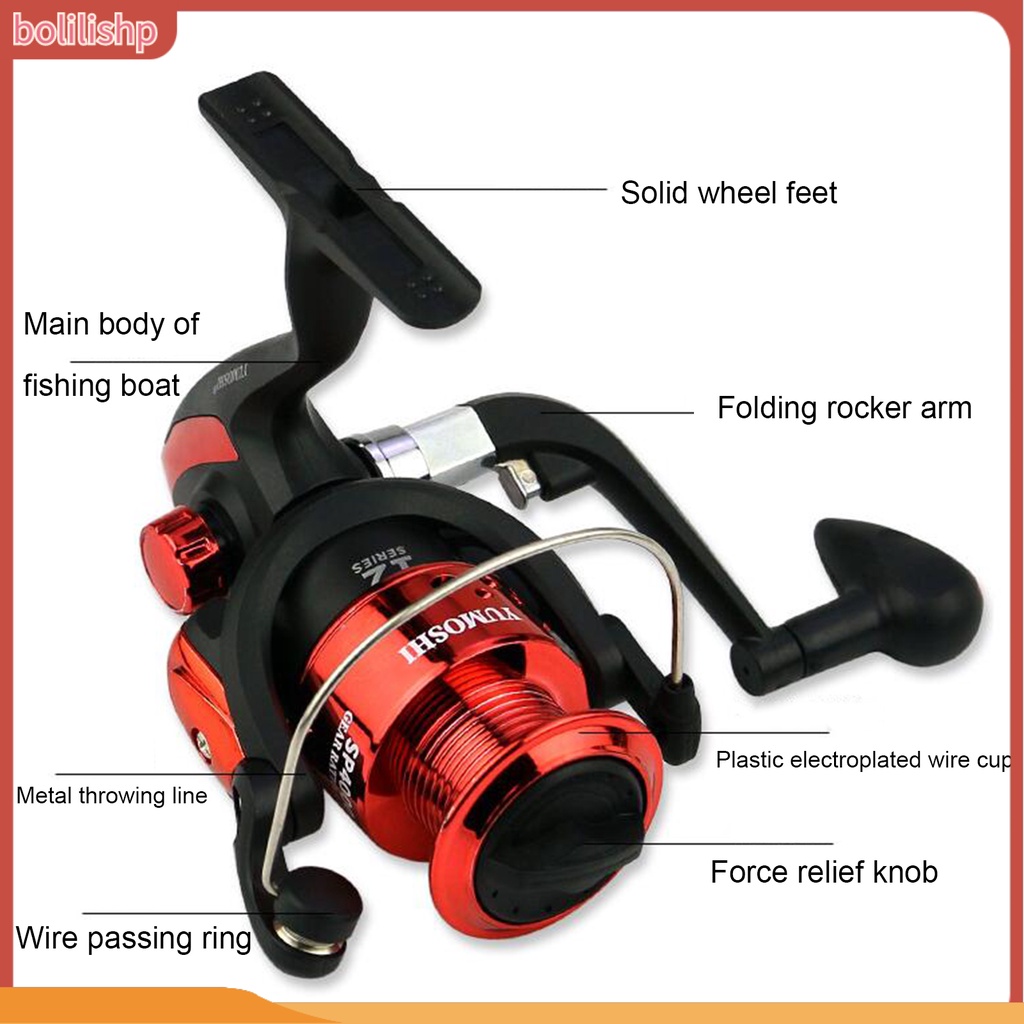 [Bolilishp] spinning Reel Kuat Dan Kokoh Nyaman Kekuatan Tinggi Tahan Air Compact Alat Pancing Anti Retak Operasi Sederhana Portabel Laut Memancing Roda Untuk Memancing Malam Hari