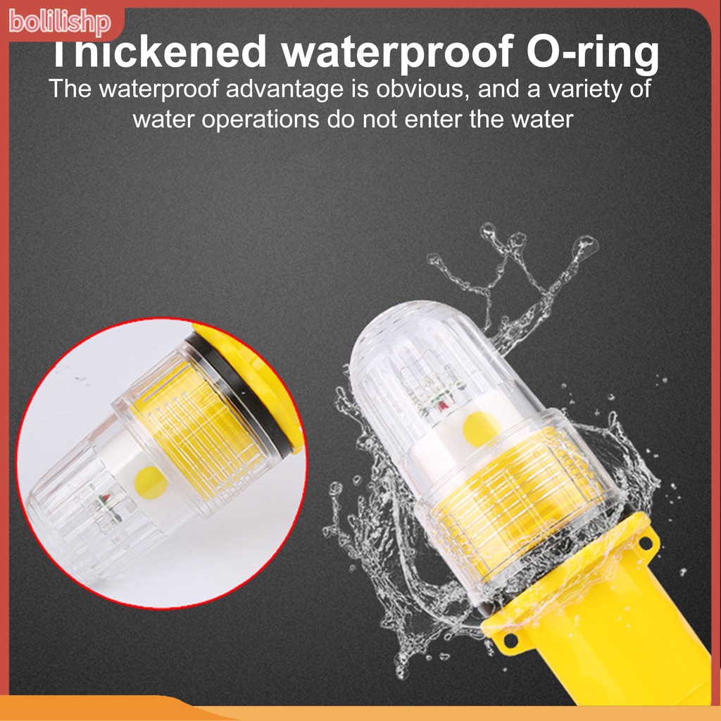 [Bolilishp] fishing Light Waterproof Attract Fish Intelligent Light Control Lampu Jaring Ikan LED Laut Lampu Sinyal Apung Untuk Memancing Malam Hari