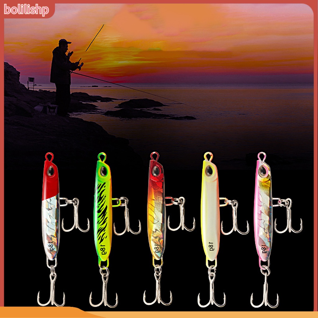 [Bolilishp] 18g/5.9cm Umpan Umpan Ikan Penembus Kuat Tajam Hidup Simulasi Warna-Warni Bentuk Ikan Tenggelam Bantu Kait Untuk Memancing
