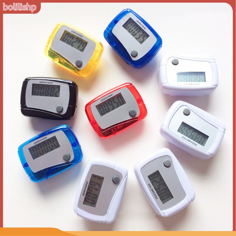 &lt;Bolilishp&gt; Pedometer Digital Mini Portable Dengan Layar Lcd Untuk Olahraga