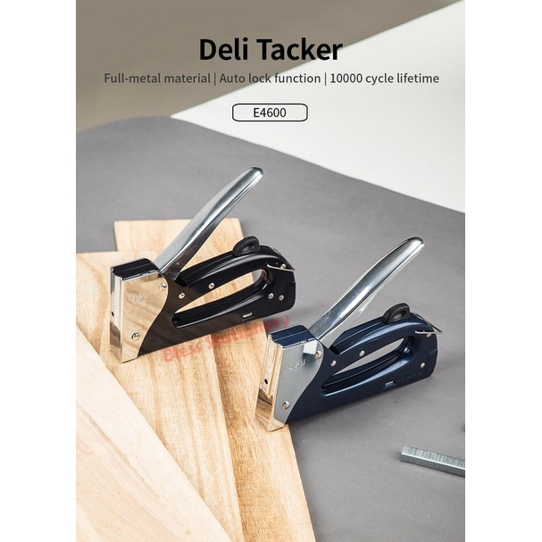 

DELI Stapler Gun - Stapler tembak metal Tacker staple gun E4600